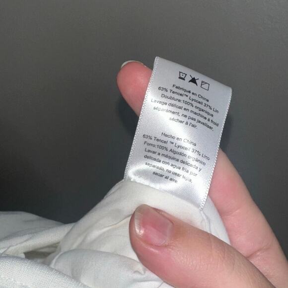 Mara Hoffman Off-The-Shoulder Leonara Midi Dress Ivory/White Size 2 Bridal - Picture 6 of 8